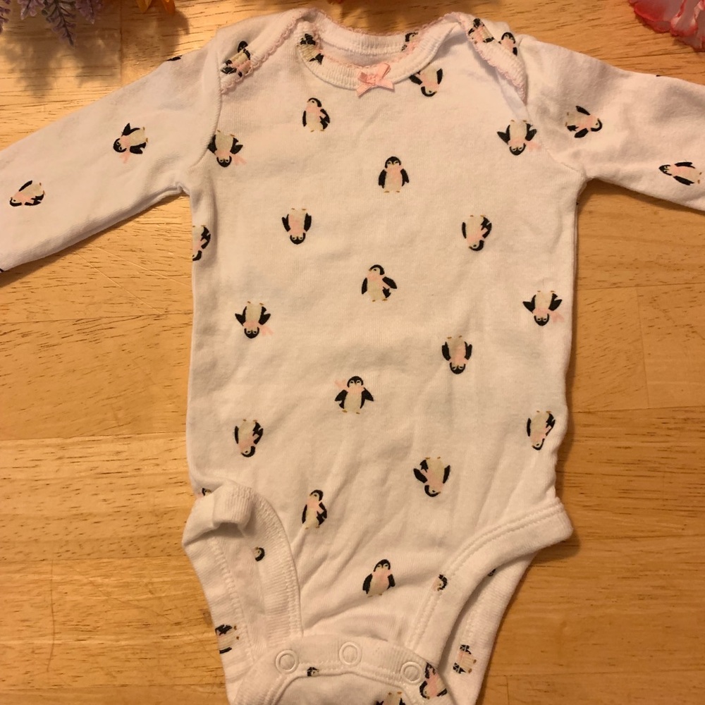 Newborn Girls Penguin Onesie